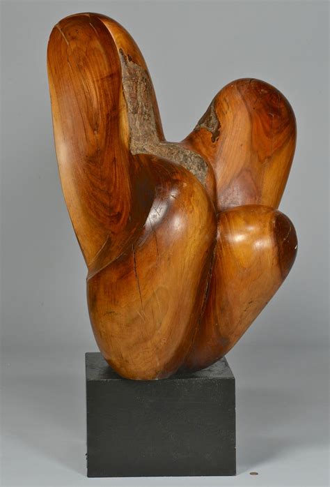 Lot 527: Abstract Modern Burl Wood Sculpture