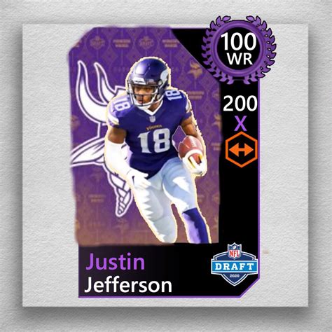 How is this Justin Jefferson jersey swap card art? (The outline of him ...