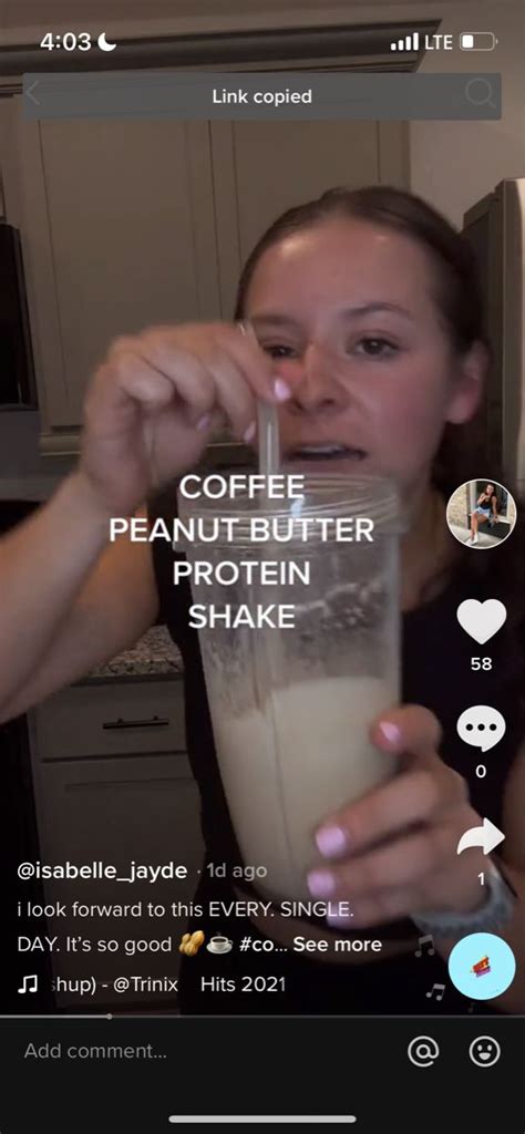 Isabelle on TikTok in 2022 | Peanut butter protein shake, Peanut butter ...