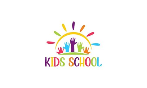 Kiddie school elementary colorful vector logo design illustration 13786588 Vector Art at Vecteezy