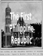 RIPH-MALOLOS-CONST..pptx - The First Philippine Republic The Malolos Congress and its ...