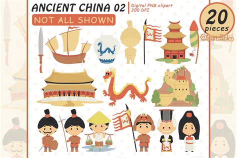 Cute ANCIENT CHINA clipart, Chinese history By clipartfables | TheHungryJPEG