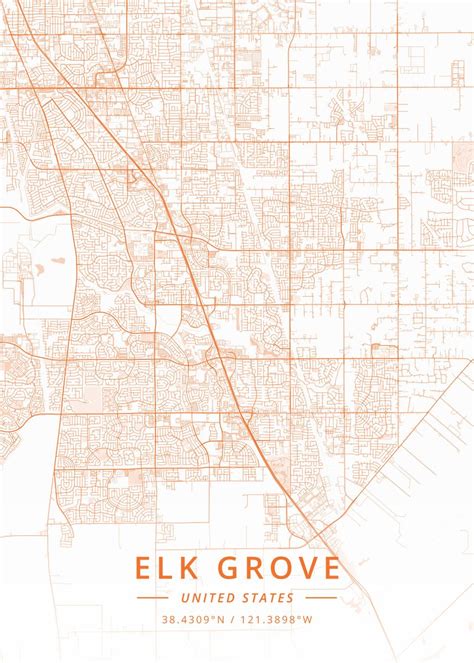 'Elk Grove United States' Poster by Designer Map Art | Displate