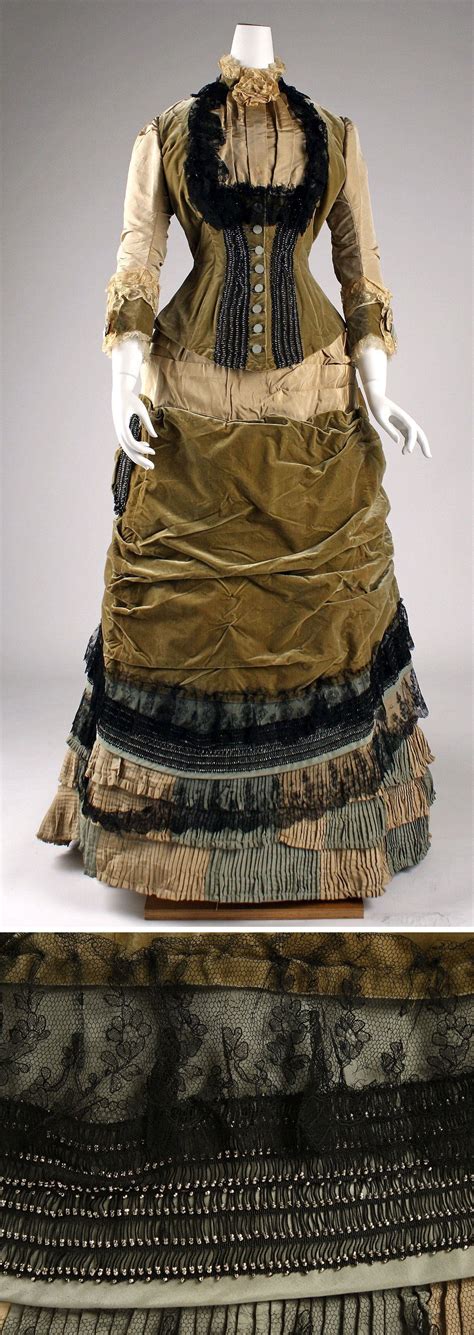 1878 Dress | Fashion history, 1870s fashion, Victorian fashion