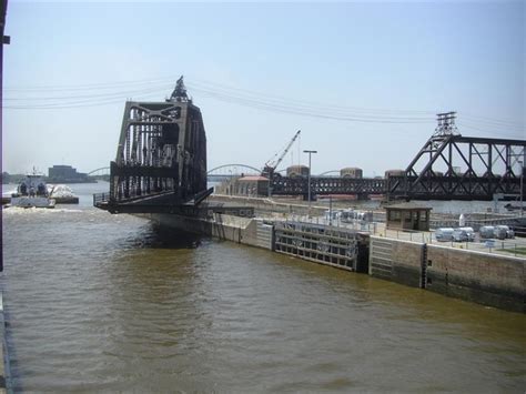 The Rock Island Arsenal Bridge opening for a barge. | Rock island arsenal, Rock island, Quad cities