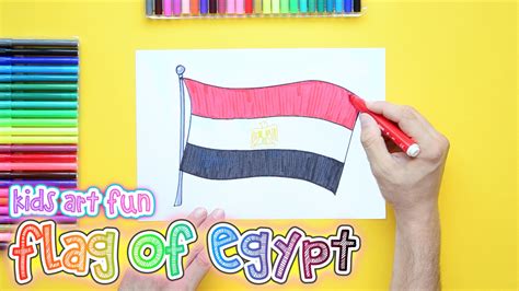 How to draw and color the Flag of Egypt