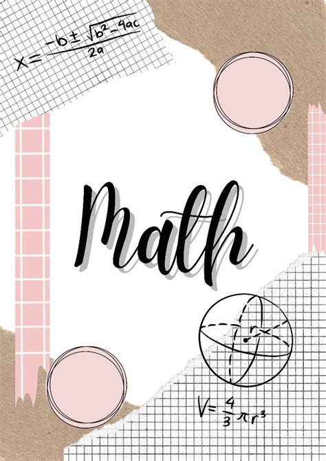 Capa de matéria | Math notebook, Math binder, Math notebook cover