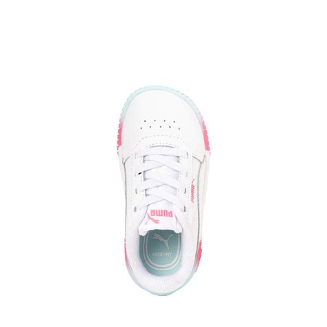 PUMA Carina 2.0 Fade Athletic Shoe - Baby / Toddler - White / Sunset ...