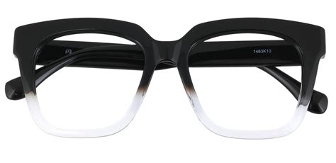 Lyric Square Prescription Glasses - Black Crystal Fade | Women's Eyeglasses | Payne Glasses