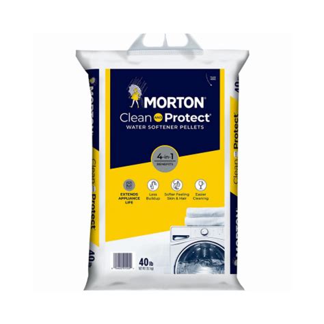 Morton Salt F125010000G Clean & Protect Water Softening Pellets, 50-Lbs.