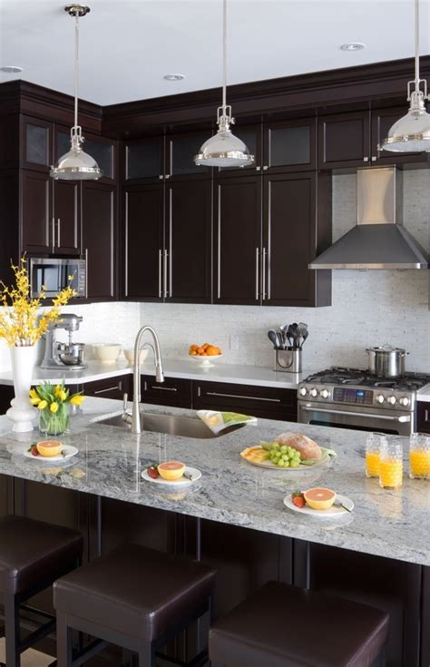 Dark Cabinets With White Granite Countertops | Countertopsnews