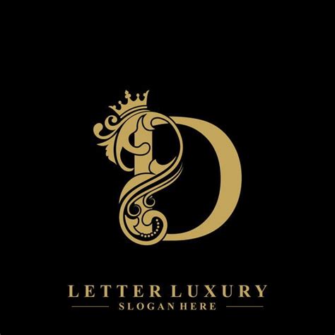 D Letter Logo Vector Hd Images, Initial Letter D Luxury Beauty Flourishes Ornament With Crown ...