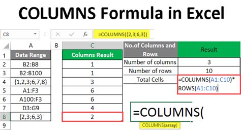 COLUMNS Formula in Excel | How to Use COLUMNS Formula in Excel?