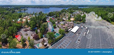 Aerial View of Historic Amusement Park, Salem, NH, USA Stock Image - Image of building, carnival ...