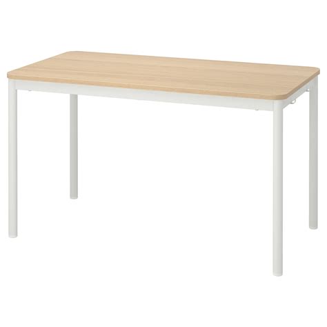 TOMMARYD table, white stained oak veneer/white, 130x70 cm (511/8x271/2 ...