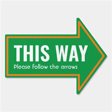 Simple THIS WAY Follow Arrows Custom Irish Colors Sign | Zazzle ...