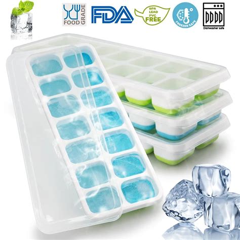 Aliexpress.com : Buy Ice Cube Trays Ice Tray Spill Resistant Lids ...