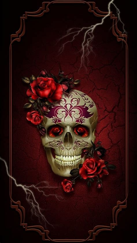 1920x1080px, 1080P free download | ROSE AND SKULL, skulls, magic ...