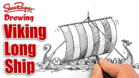 Viking Longship Drawing at PaintingValley.com | Explore collection of ...