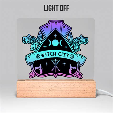 Witch city Light Up Acrylic Sign Witchy Sign in 2022 | Acrylic sign ...