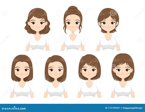 Different Hair Styles Stock Illustrations – 713 Different Hair Styles ...