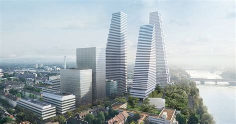 herzog & de meuron plans trio of stepped towers for roche's revised basel HQ | Tower ...