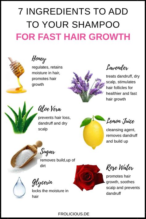 7 Ingredients You Should Add To Your Shampoo For Fast Hair Growth Hair Growth Diy, Diy Hair Care ...