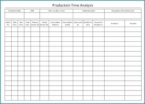 Time Study Format Excel - Template 1 : Resume Examples #P32E1lR2J8