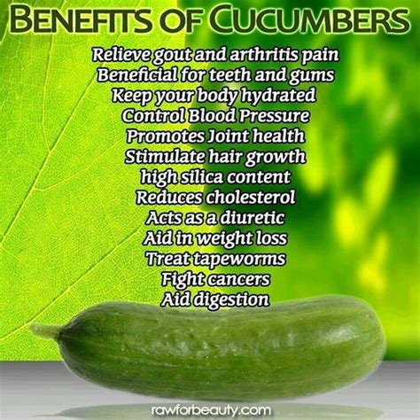 More Cucumber Benefits | Another graphic that provides some … | Flickr