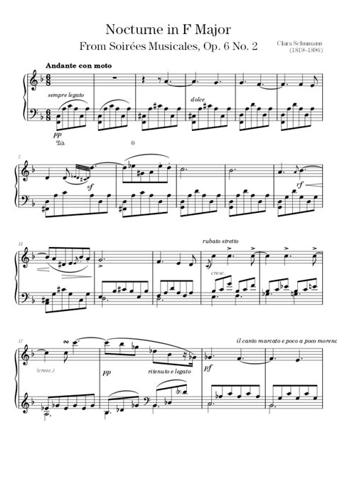 Nocturne in F Major Free Sheet Music