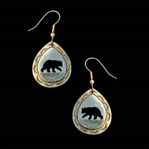 Bear Silver And Brass Earrings By Bear Paw Jewelry | Boundary Waters ...