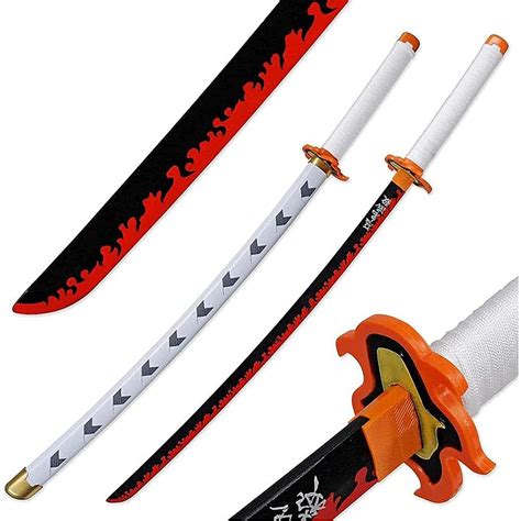 Buy LOLPIP Demon Slayer Cosplay Katanas Blade Weapon Prop Rengoku ...