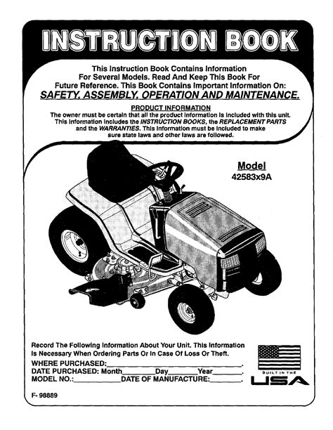 Murray Lawn Mower Parts Manual | Reviewmotors.co