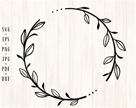 Half Laurel Wreath SVG