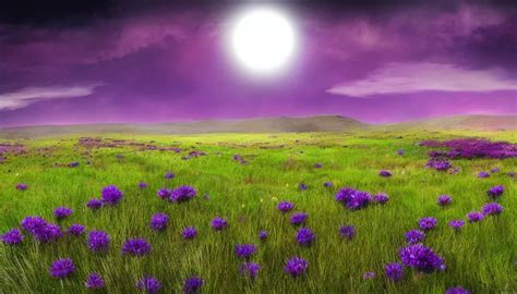solar eclipse in iceland, field with grass and purple | Stable Diffusion | OpenArt
