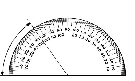 Protractor, 55 Degrees | ClipArt ETC