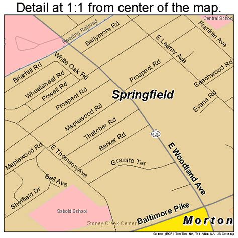 Springfield Pennsylvania Street Map 4273040