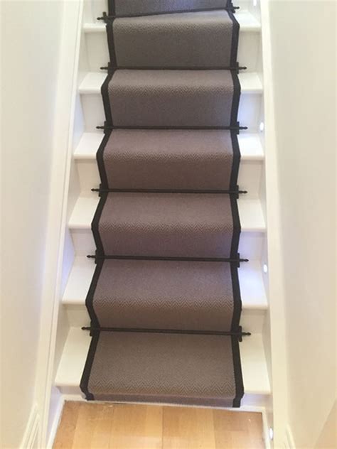 Portfolio Carpet Grey Stair Runner Rods Installation 1 | The Flooring Group