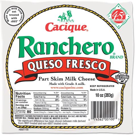 Cacique Ranchero Queso Fresco Cheese, 10 oz - Walmart.com - Walmart.com