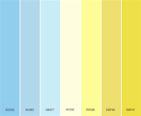 Blue-Yellow Pastels Ocean - Pastel Color Palettes