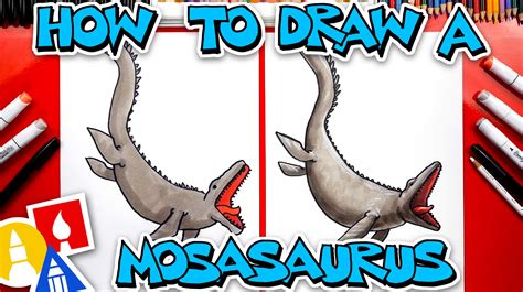 How To Draw A Mosasaurus Dinosaur - Art For Kids Hub