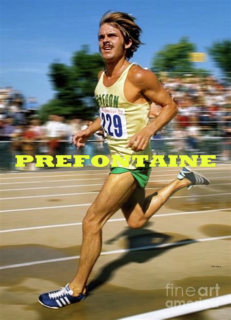 Steve Prefontaine, The Legend, Oregon Ducks Mixed Media by Thomas Pollart