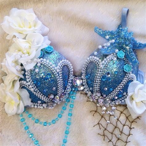 Ocean Blue Mermaid Bra | Mermaid bra, Mermaid fashion, Mermaid top