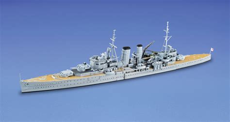 Royal Navy Heavy Cruiser HMS Exeter 1/700 - Aoshima | Car-model-kit.com