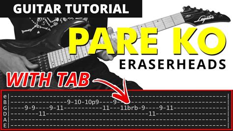 Pare Ko - Eraserheads GUITAR FILLS + SOLO Tutorial (WITH TAB) - YouTube