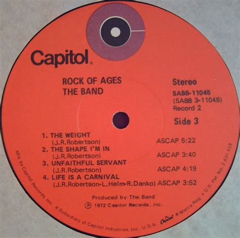 The Band - Rock Of Ages: The Band In Concert - Used Vinyl - High ...