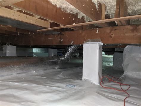 Crawl Space Repair - Sealed Crawlspace in Sagamore Beach, MA - Wrapping