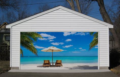 3D Sunny Beach Scenery 129 Garage Door Mural | AJ Wallpaper