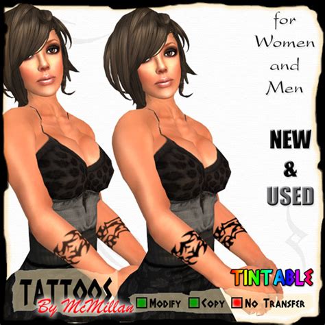 Second Life Marketplace - Tribal 1 :: Forearms Tattoo Tintable