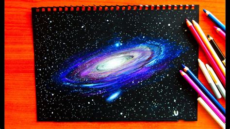 Galaxy Drawing | How To Draw A Galaxy | Black Paper Drawing - YouTube